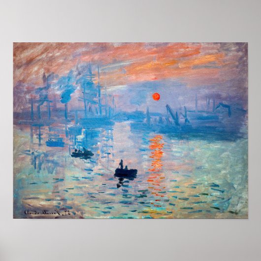 Claude Monet - Impressie, Zonsopgang Poster (Voorkant)