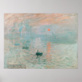 Claude Monet Impressie Zonsopgang Schilderkunst Pr Poster (Voorkant)