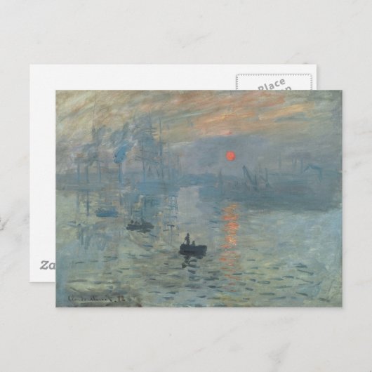 Claude Monet, Impression, soleil relevant Briefkaart (Voorkant / Achterkant)