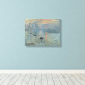 Claude Monet – Impression – Sunrise 1872 Canvas Afdruk (Insitu (Houten vloer))
