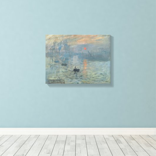 Claude Monet – Impression – Sunrise 1872 Canvas Afdruk (Insitu (Houten vloer))