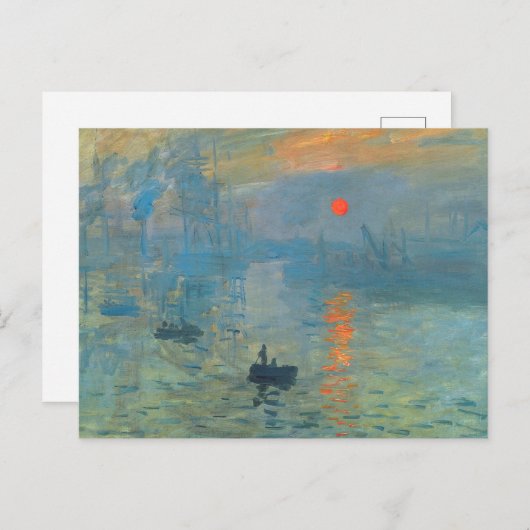 Claude Monet Impression Sunrise Briefkaart (Voorkant / Achterkant)