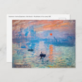 Claude Monet - Impression, Sunrise Briefkaart (Voorkant / Achterkant)