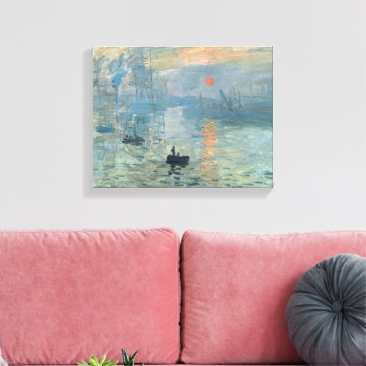 Claude Monet Impression Sunrise Canvas Afdruk (Insitu (Woonkamer))