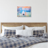 Claude Monet - Impression, Sunrise Canvas Afdruk (Insitu (Slaapkamer))