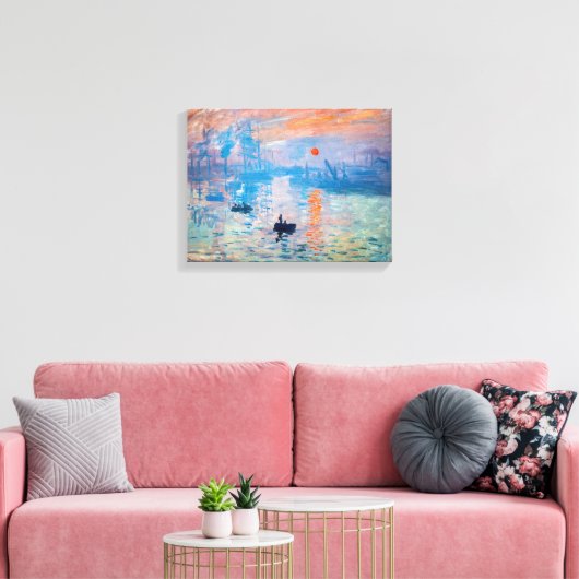 Claude Monet - Impression, Sunrise Canvas Afdruk (Insitu (Woonkamer))