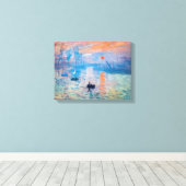 Claude Monet - Impression, Sunrise Canvas Afdruk (Insitu (Houten vloer))