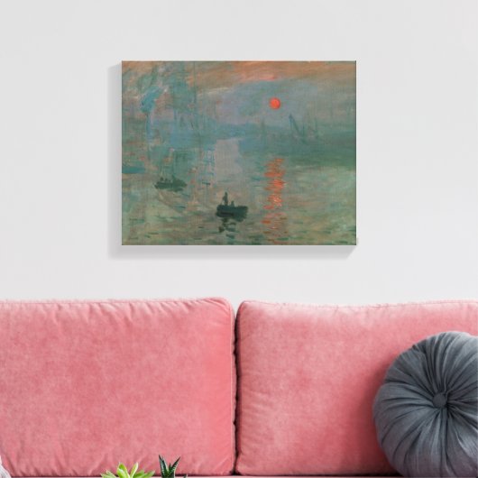 Claude Monet - Impression, Sunrise Canvas Afdruk (Insitu (Woonkamer))