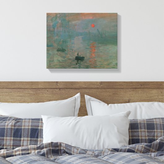 Claude Monet - Impression, Sunrise Canvas Afdruk (Insitu (Slaapkamer))