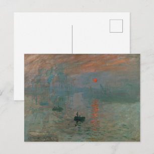 Claude Monet Impression Sunrise Classic Painting Briefkaart