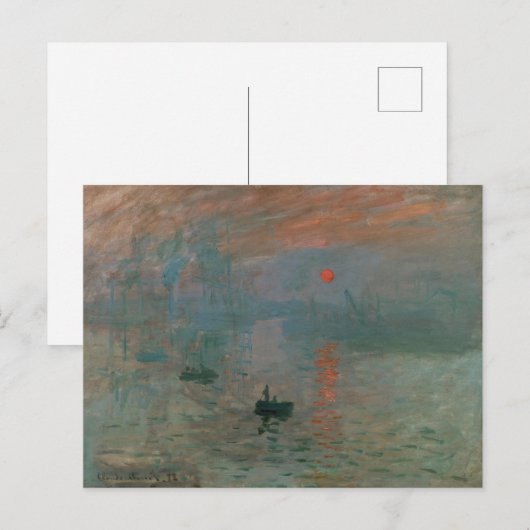 Claude Monet Impression Sunrise Classic Painting Briefkaart (Voorkant / Achterkant)