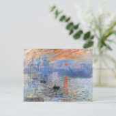 Claude Monet Impression Sunrise Classic Painting Briefkaart (Staand voorkant)