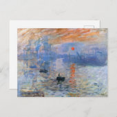 Claude Monet Impression Sunrise Classic Painting Briefkaart (Voorkant / Achterkant)