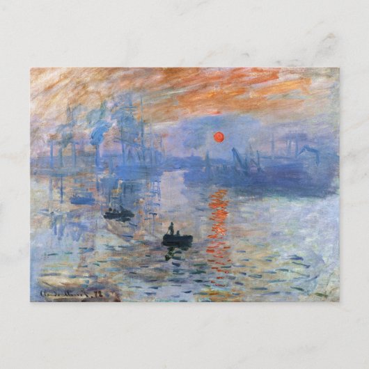 Claude Monet Impression Sunrise Classic Painting Briefkaart (Voorkant)