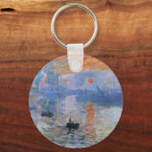Claude Monet Impression Sunrise Classic Painting Sleutelhanger (Voorkant)