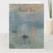 Claude Monet Impression Sunrise Dank je wel Bedankkaart (Voorkant)
