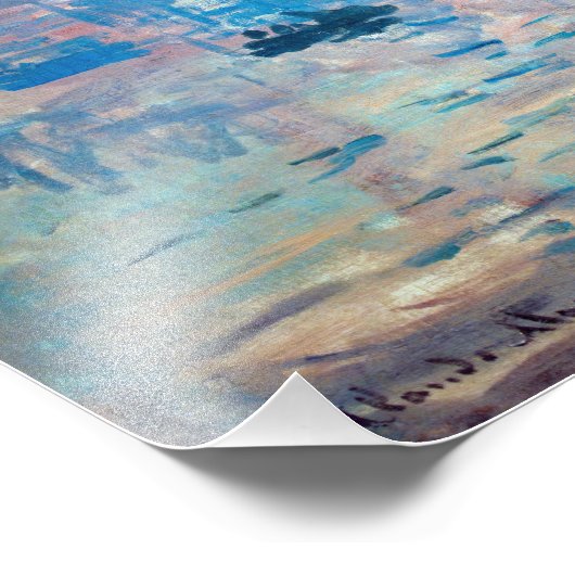 Claude Monet - Impression, Sunrise Foto Afdruk (Hoek)