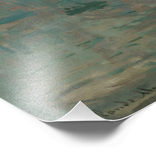 Claude Monet - Impression, Sunrise Foto Afdruk (Hoek)