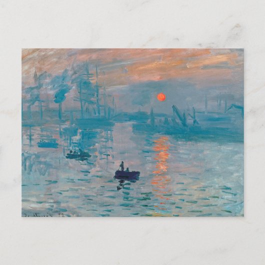 Claude Monet Impression Sunrise Frans Briefkaart (Voorkant)