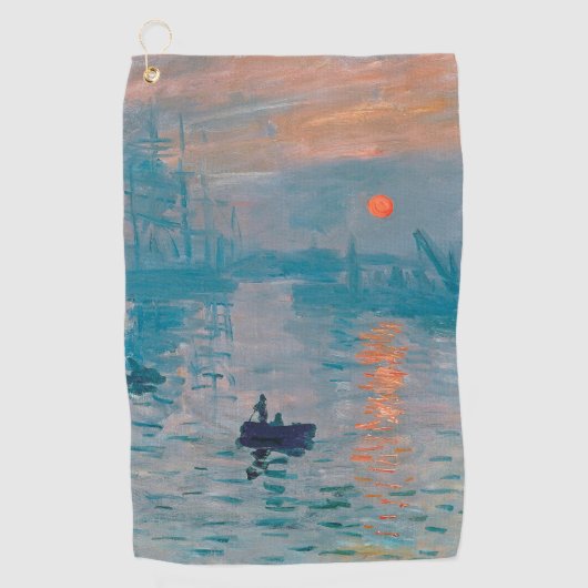 Claude Monet Impression Sunrise Frans Golfhanddoek (Voorkant)