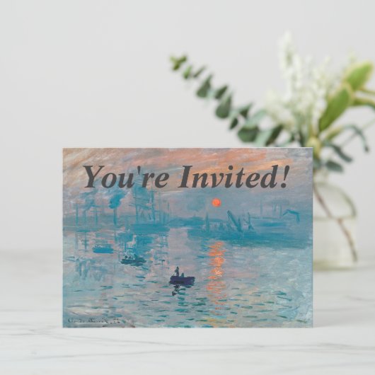 Claude Monet Impression Sunrise Frans Kaart (Staand voorkant)