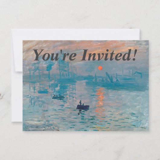 Claude Monet Impression Sunrise Frans Kaart (Voorkant)