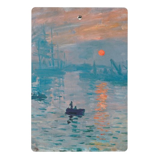 Claude Monet Impression Sunrise Frans Mini Klembord (Achterkant)