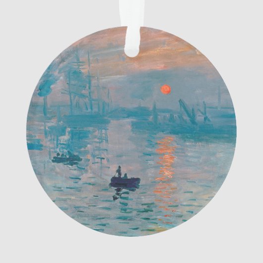 Claude Monet Impression Sunrise Frans Ornament (achterkant)