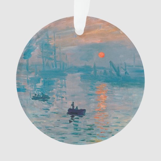 Claude Monet Impression Sunrise Frans Ornament (voorkant)