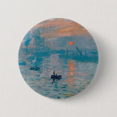 Claude Monet Impression Sunrise Frans Ronde Button 5,7 Cm (Voorkant)