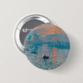 Claude Monet Impression Sunrise Frans Ronde Button 5,7 Cm (Voorkant /achterkant)