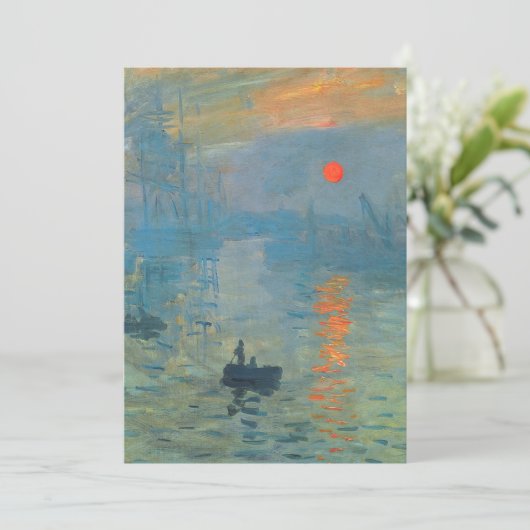 Claude Monet Impression Sunrise Kaart (Staand voorkant)