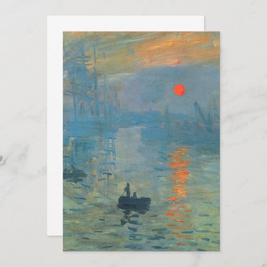 Claude Monet Impression Sunrise Kaart (Voorkant / Achterkant)