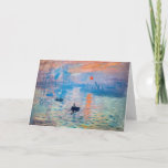 Claude Monet - Impression, Sunrise Kaart<br><div class="desc">Impression,  Sunrise (Impression,  Soleil levant) - Claude Monet,  Oil on canvas,  1872 Impression,  Sunrise beeldt de haven van Le Havre uit,  de geboortestad van Monet.</div>