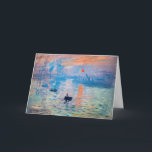Claude Monet - Impression, Sunrise Kaart<br><div class="desc">Impression,  Sunrise (Impression,  Soleil levant) - Claude Monet,  Oil on canvas,  1872 Impression,  Sunrise beeldt de haven van Le Havre uit,  de geboortestad van Monet.</div>