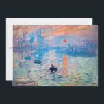 Claude Monet - Impression, Sunrise Kaart<br><div class="desc">Impression,  Sunrise (Impression,  Soleil levant) - Claude Monet,  Oil on canvas,  1872 Impression,  Sunrise beeldt de haven van Le Havre uit,  de geboortestad van Monet.</div>