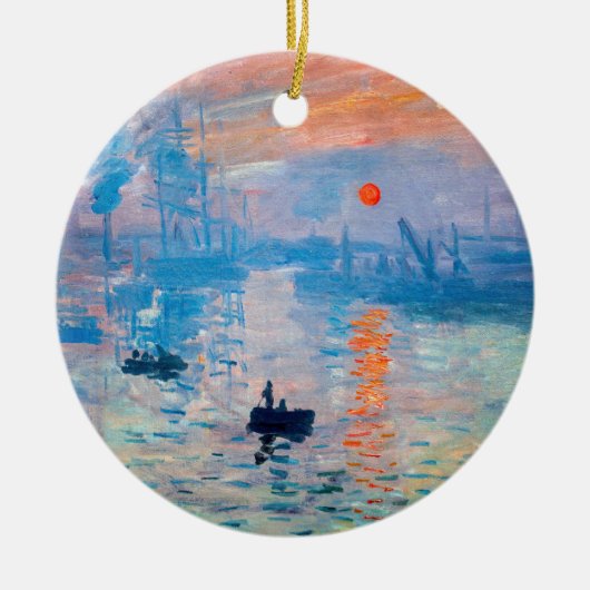 Claude Monet - Impression, Sunrise Keramisch Ornament (Voorkant)