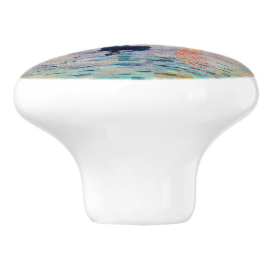 Claude Monet - Impression, Sunrise Keramische Knop (Zijkant)