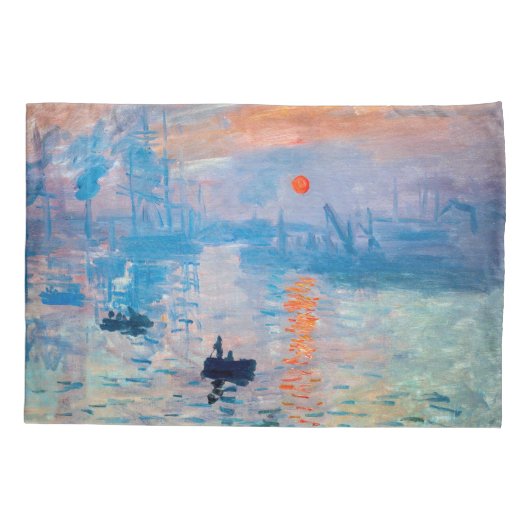 Claude Monet - Impression, Sunrise Kussensloop (Achterkant)