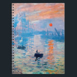 Claude Monet - Impression, Sunrise Notitieboek<br><div class="desc">Impression,  Sunrise (Impression,  Soleil levant) - Claude Monet,  Oil on canvas,  1872 Impression,  Sunrise beeldt de haven van Le Havre uit,  de geboortestad van Monet.</div>