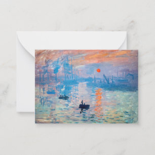 Claude Monet - Impression, Sunrise Notitiekaartje