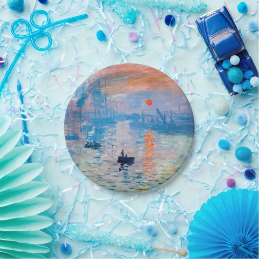 Claude Monet - Impression, Sunrise Papieren Bordje (Feest)