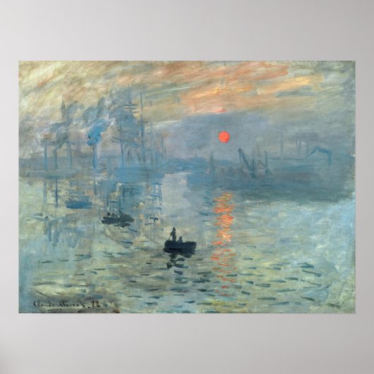 Claude Monet Impression Sunrise Poster (Voorkant)