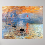 Claude Monet Impression Sunrise Poster<br><div class="desc">Olie op doek vanaf 1872. Toen eerst getoond in 1874, gebruikte de kunstcriticus Louis Leroy derisively de term "Impressionistisch, "van de titel van dit schilderij, om de werken van Monet te beschrijven. Deze term werd al snel aangenomen door de zogenaamde impressionistische schilders, en de tentoonstelling die andere werken van impressionistische...</div>