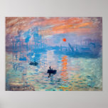 Claude Monet - Impression, Sunrise Poster<br><div class="desc">Impression,  Sunrise (Impression,  Soleil levant) - Claude Monet,  Oil on canvas,  1872 Impression,  Sunrise beeldt de haven van Le Havre uit,  de geboortestad van Monet.</div>