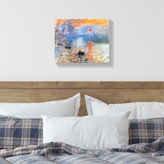 Claude Monet Impression Sunrise Poster Canvas Afdruk (Insitu (Slaapkamer))