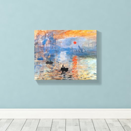 Claude Monet Impression Sunrise Poster Canvas Afdruk (Insitu (Houten vloer))