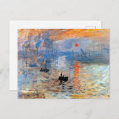 Claude Monet Impression Sunrise Poster Canvas Prin Briefkaart (Voorkant / Achterkant)