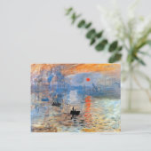 Claude Monet Impression Sunrise Poster Canvas Prin Briefkaart (Staand voorkant)