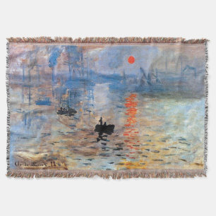 Claude Monet Impression Sunrise Poster Canvas Prin Deken